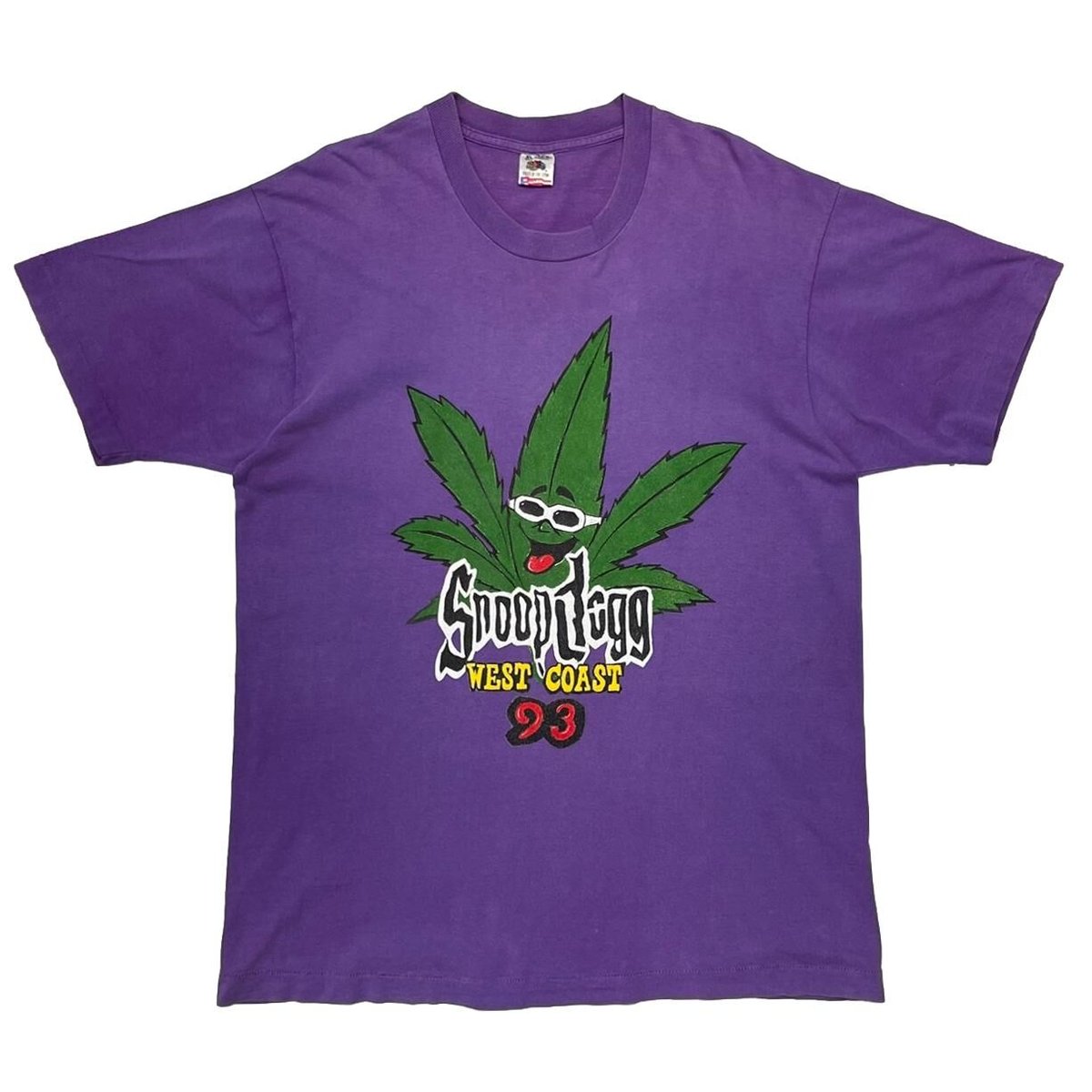 SNOOP DOGG WEST COAST 93 PURPLE FRUIT OF THE LOOM XL 9092