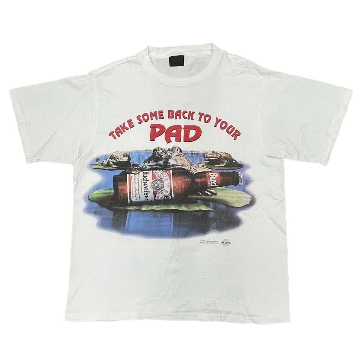 Budweiser 1995 TAKE SOME BACK TO YOUR PAD WHITE CHANGES XL 2696