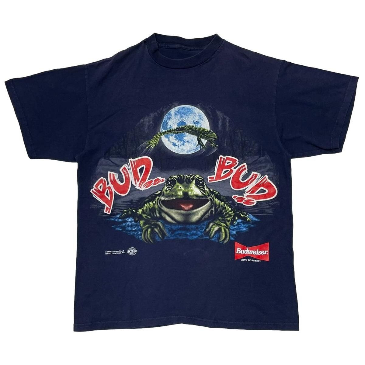 Budweiser FROGS THIS BUD'S FOR YOU NAVY FITS LARGE 0360