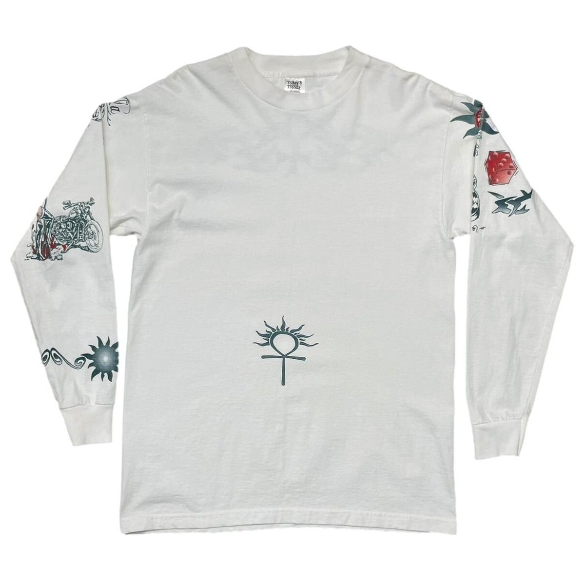 DENNIS RODMAN TATTOO LS TEE WHITE LARGE 0041