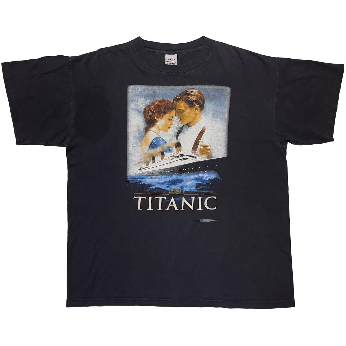 TITANIC 1998 MOVIE PROMO TEE BLACK XL 0982