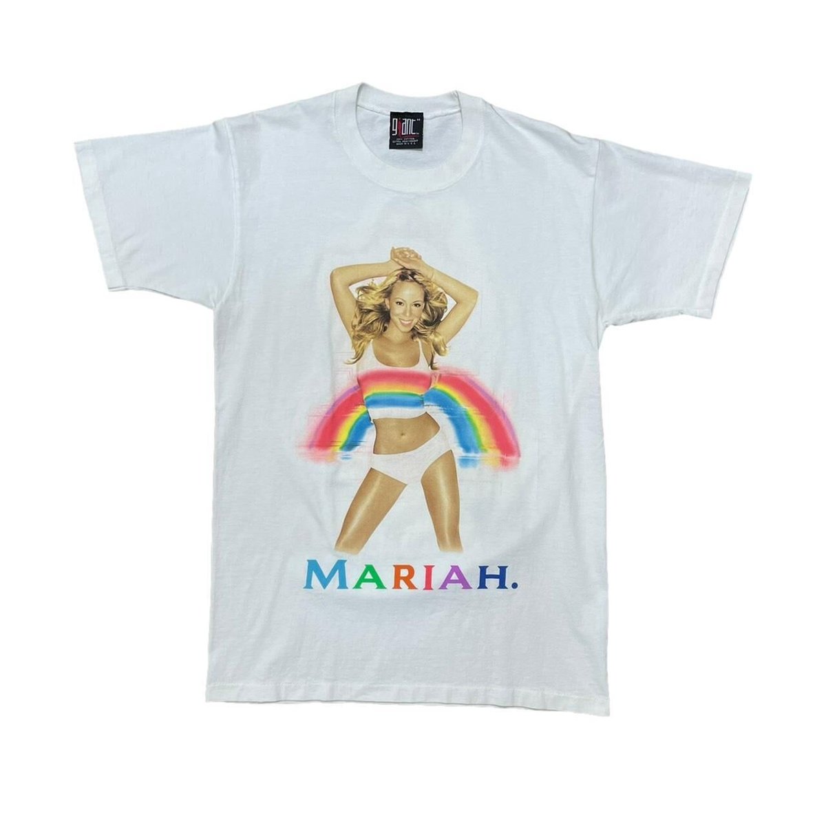Mariah Carey RAINBOW 2000 TOUR TEE WHITE giant MEDIUM 5758