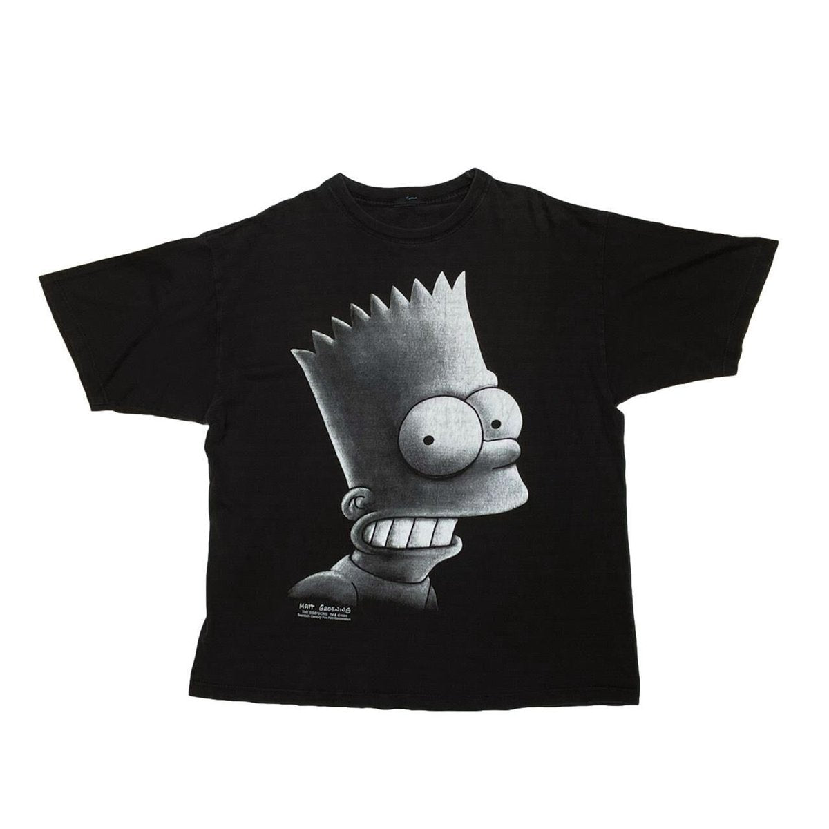 THE SIMPSONS BART MONOCHROME BIG FACE TEE FIT LIKE XL 8635