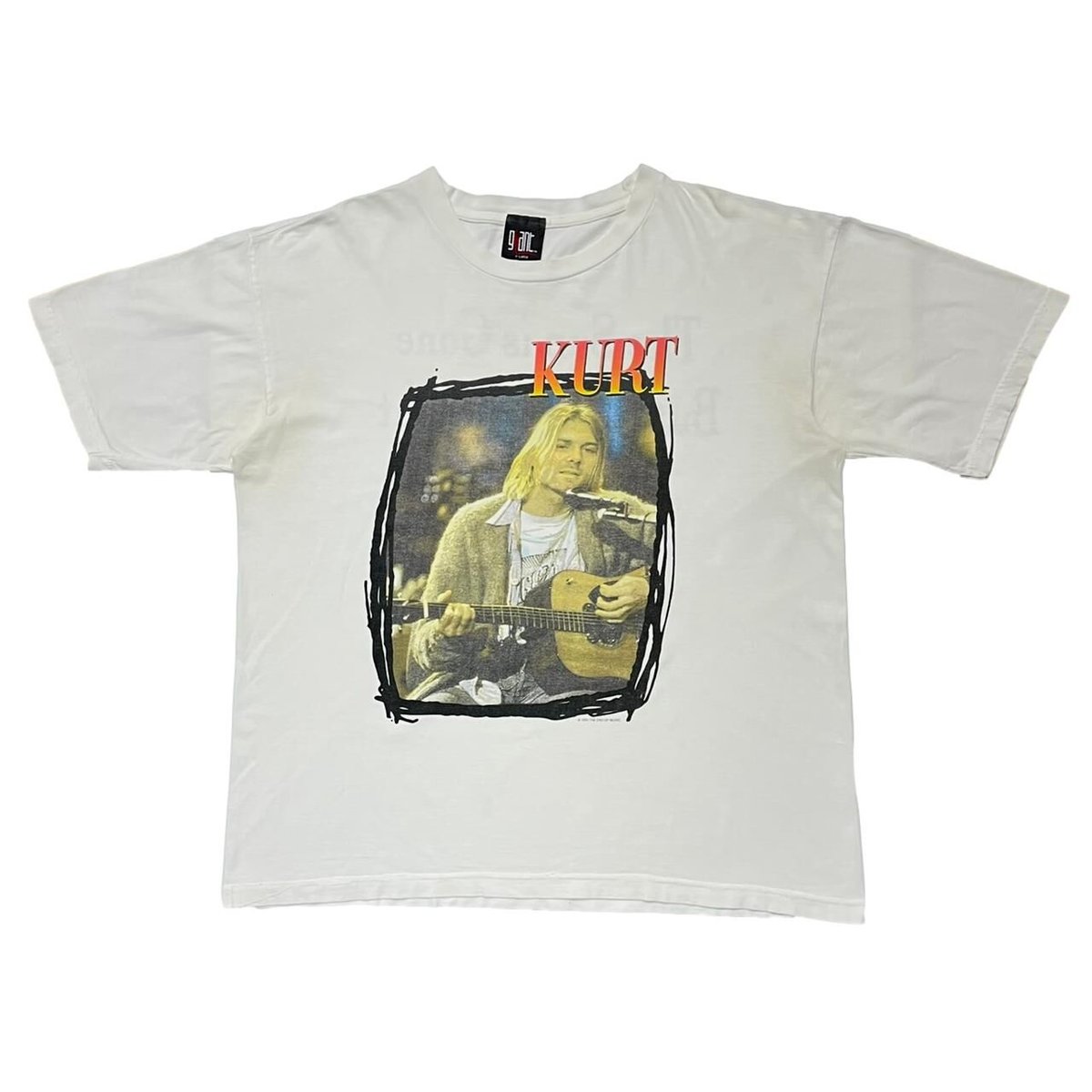 KURT COBAIN MEMORIAL UNPLUGGED TEE WHITE GIANT XL 9603