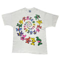 GRATEFUL DEAD 1995 SPIRAL MULTICOLOR BEAR LIQUID BLUE WHITE LARGE 7464