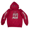 BUDWEISER BUD MAN SWEAT HOODIE RED XL 3923