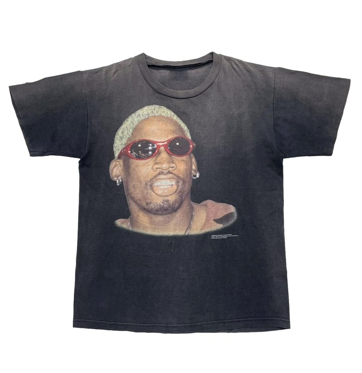 DENISS RODMAN 1996 BIG FACE TEE FITS LIKE XL 5136
