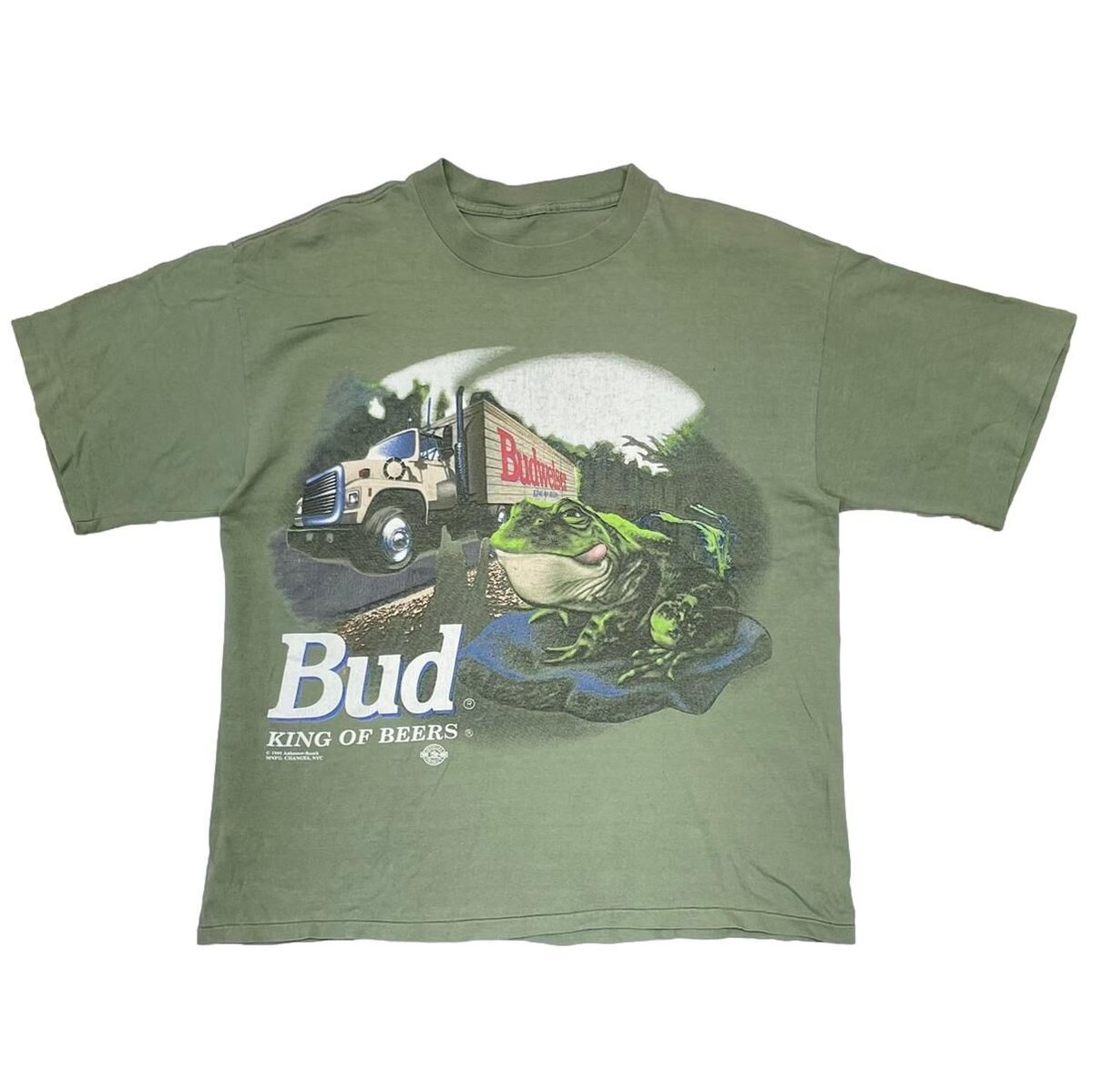 Budweiser 1995 KING OF BEERS GREEN FITS XL 1880