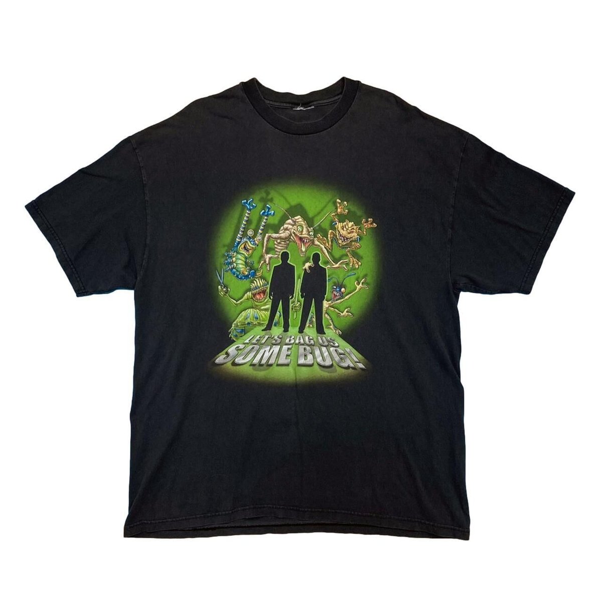 MEN IN BLACK UNIVERSAL STUDIOS FLORIDA ALIEN ATTACK GLOW IN THE DARK TEE FIT LIKE XL 7626