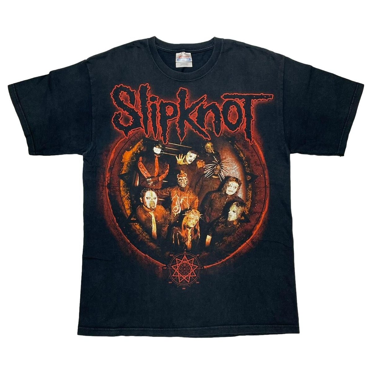 SLIPKNOT MEMBER TEE RED BLACK HANES MEDIUM 7628