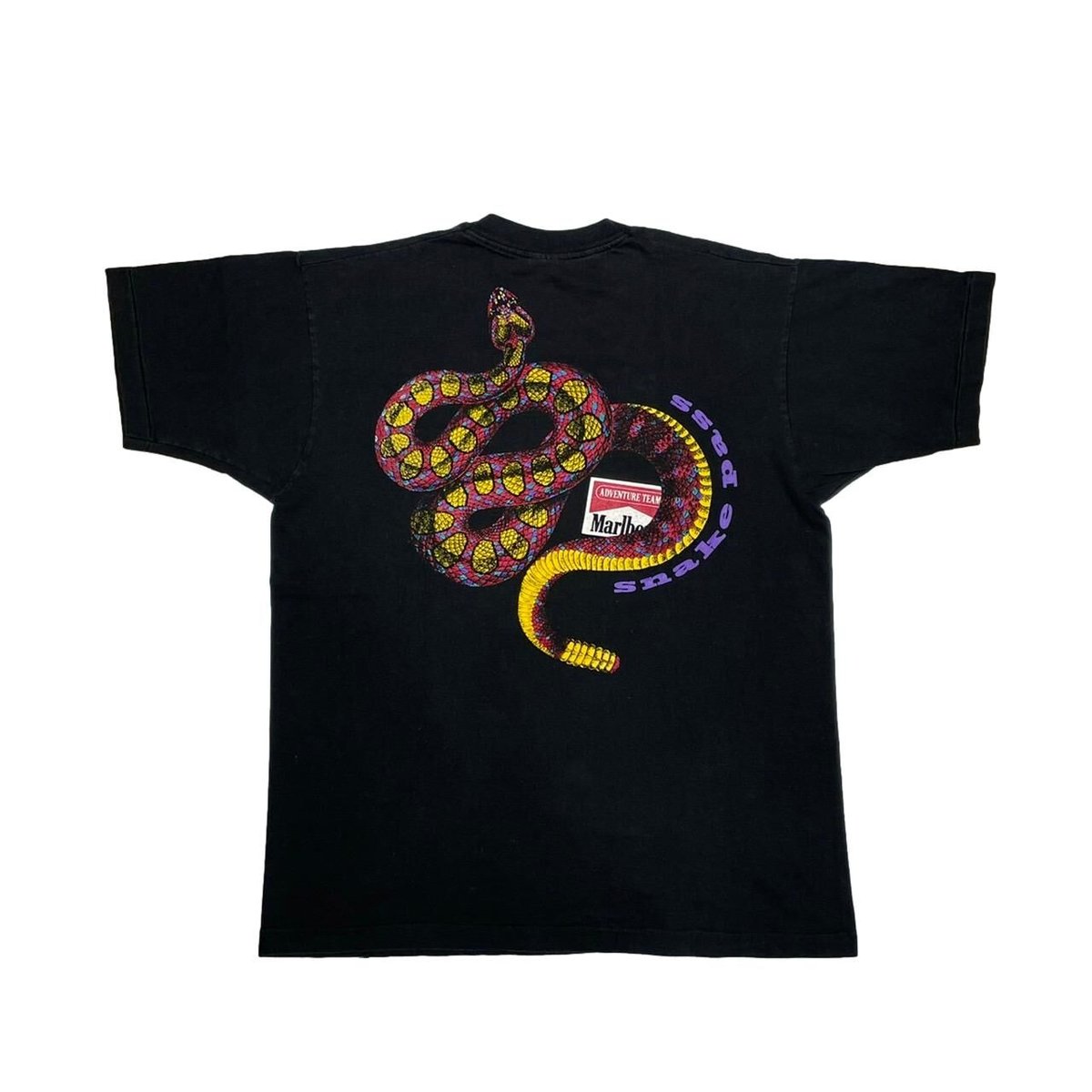 MARLBORO SNAKE PASS POCKET TEE BLACK FRUIT OF THE LOOM XL