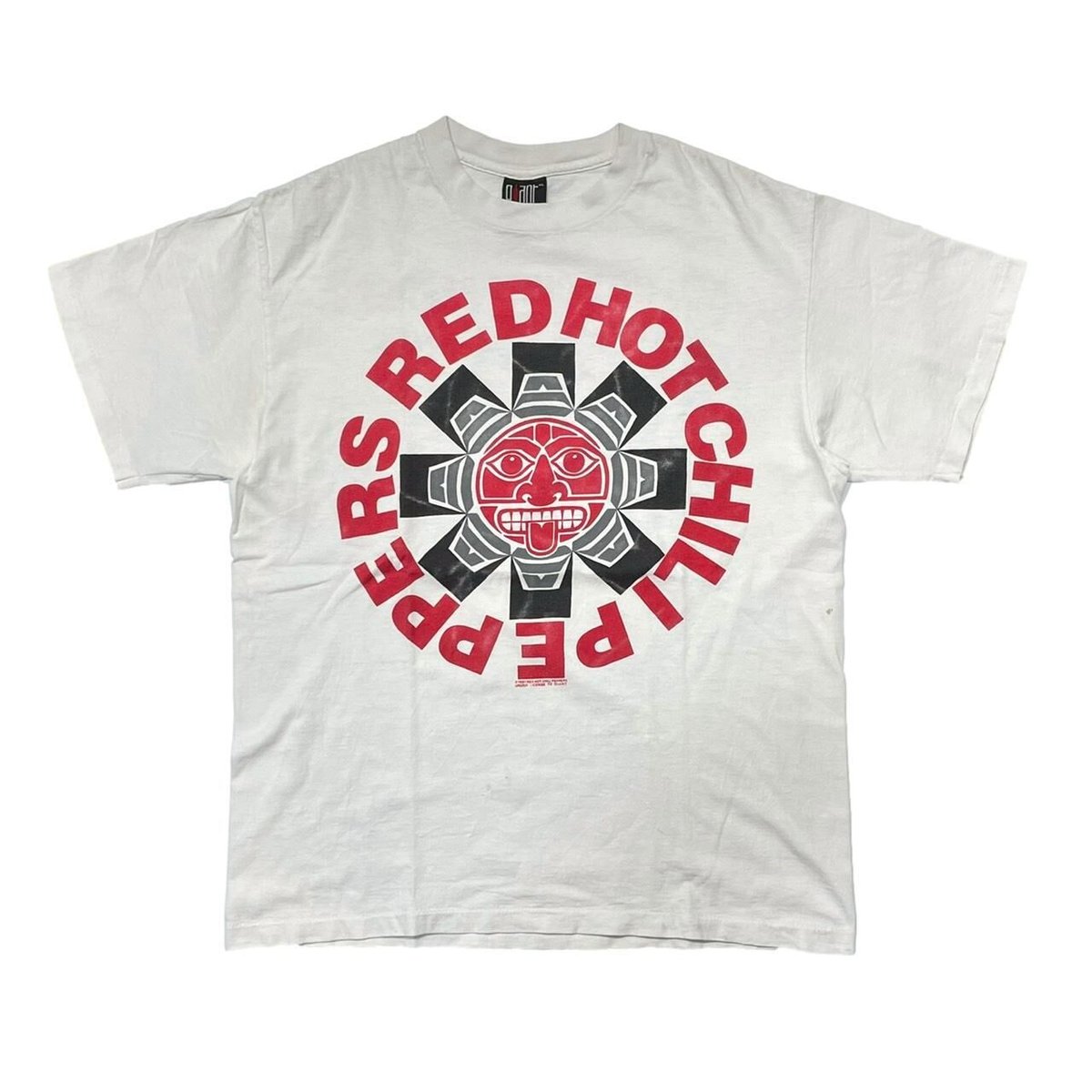 RED HOT CHILI PEPPERS DOUBLE SIDE Aztec TEE WHITE GIANT XL 8200