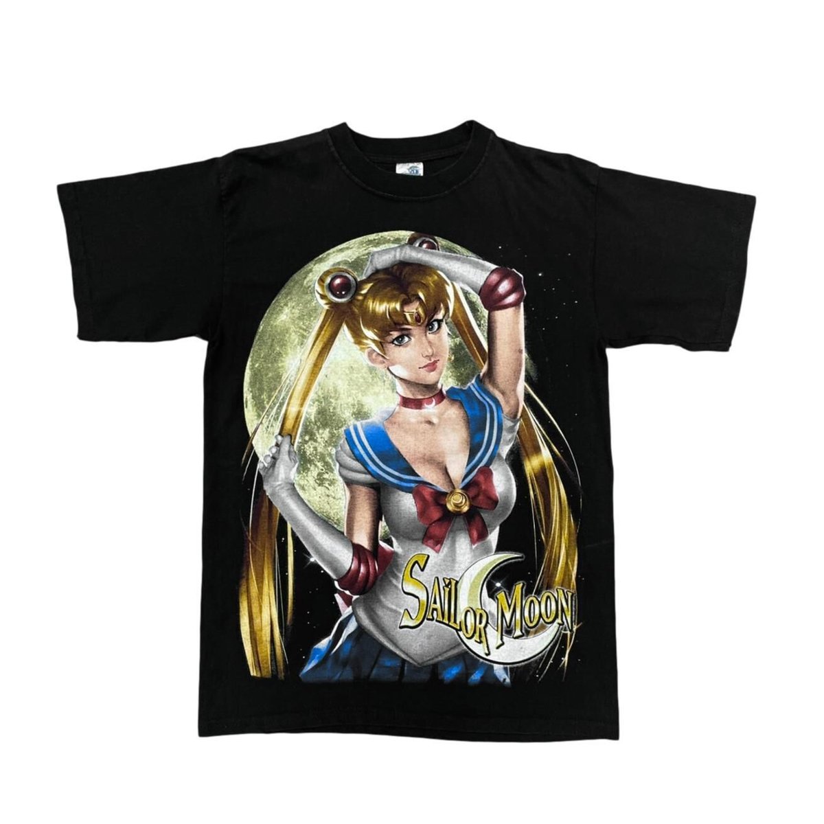 SAILORMOON 90S 00S DOUBLE SIDE BOOTLEG TEE BLACK ONE SIZE FIT LIKE XL 8769