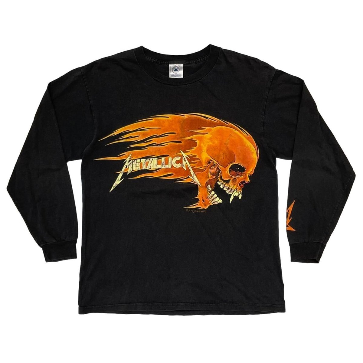 METALLICA FLAME SKULL LS DELTA MEDIUM 8380