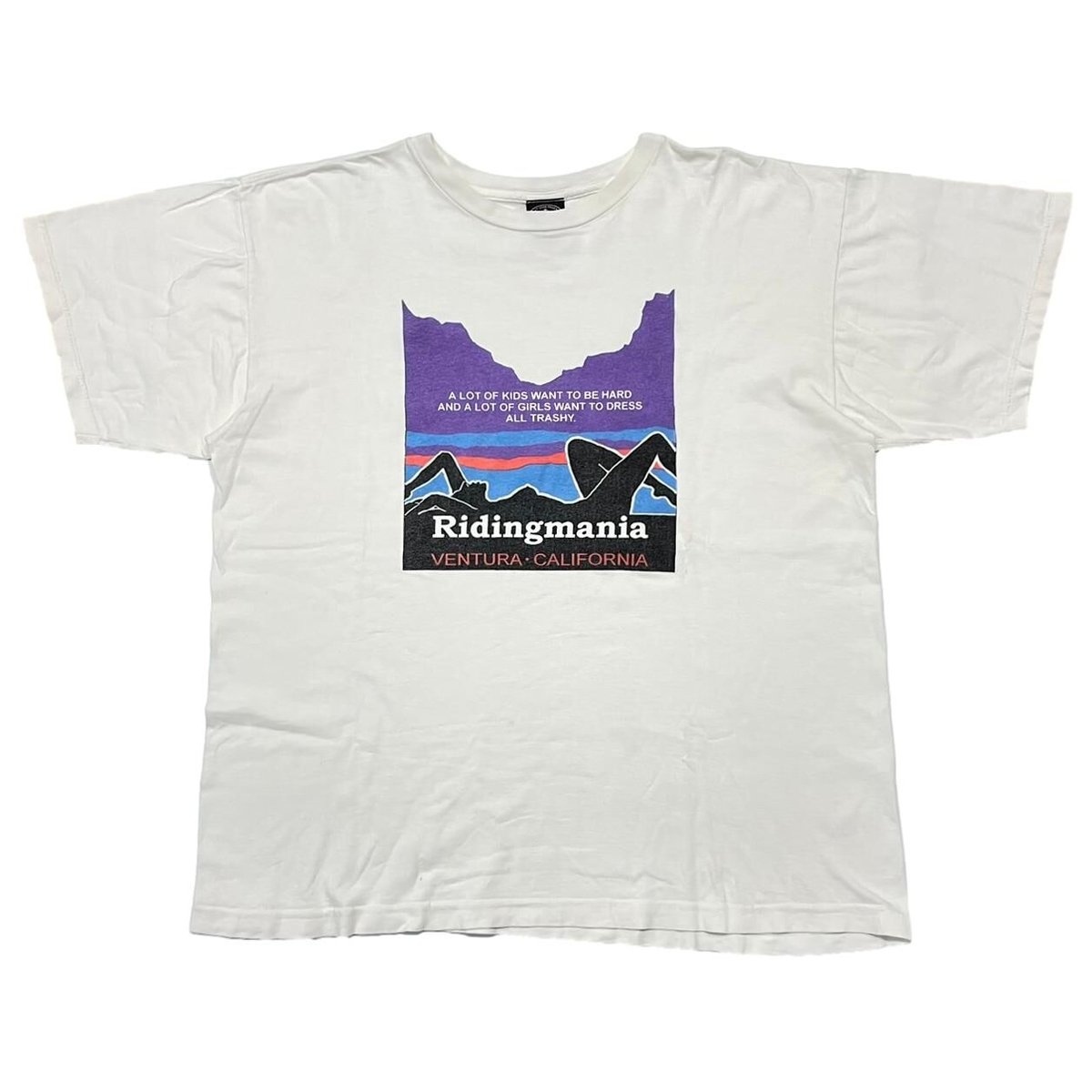 OLD&VINTAGE RIDINGMANIA PATAGONIA PARODY WHITE LARGE 1911