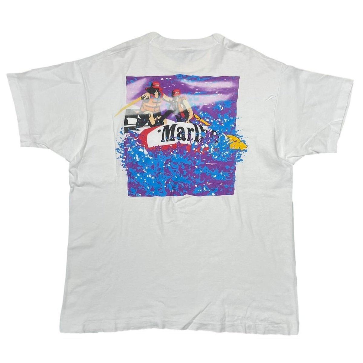 Marlboro ADVENTURE TEAM BOAT POCKET TEE WHITE ADULT ONE SIZE FITS XL 9925