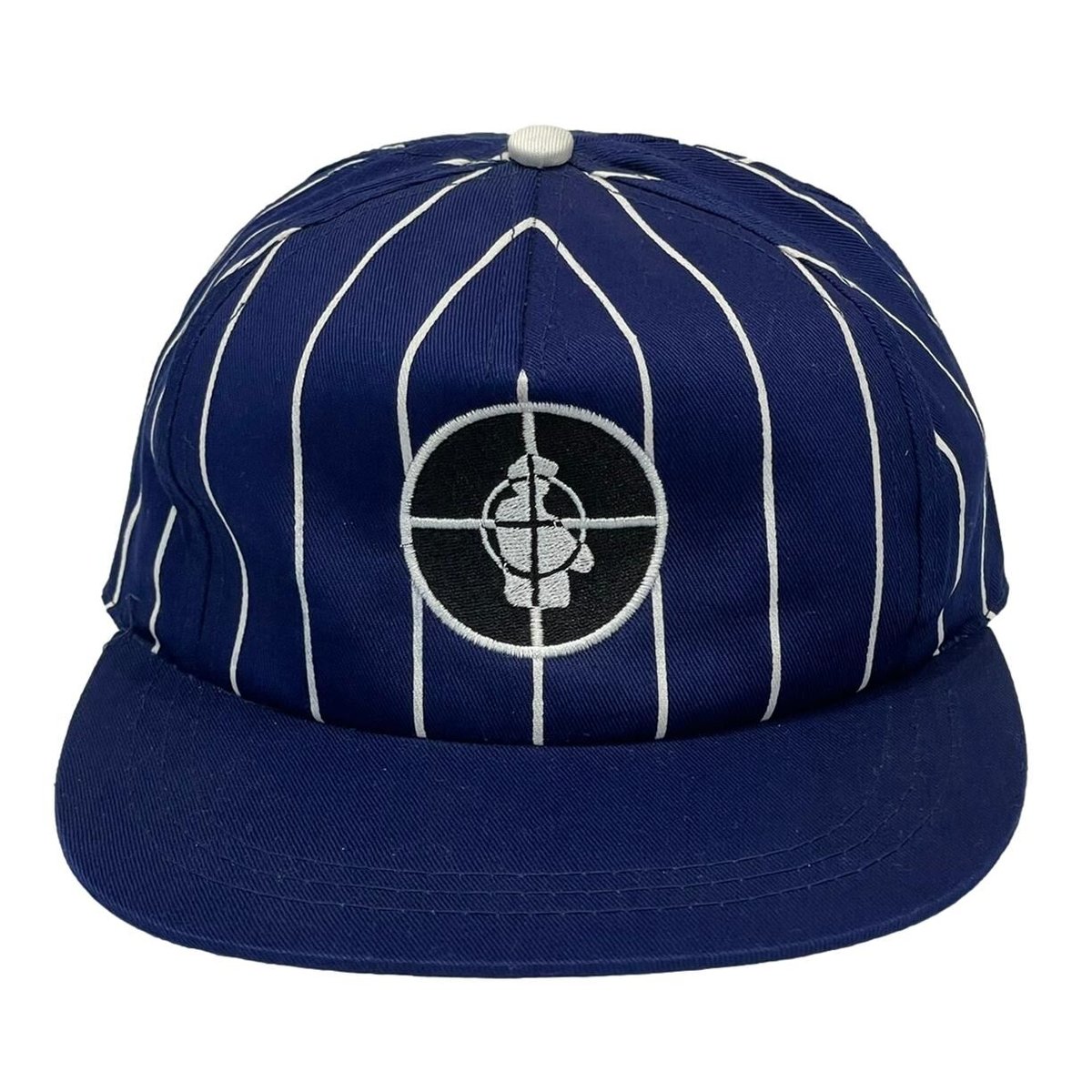 PUBLIC ENEMY STRIPED TARGET LOGO CAP NAVY SNAPBACK 0796