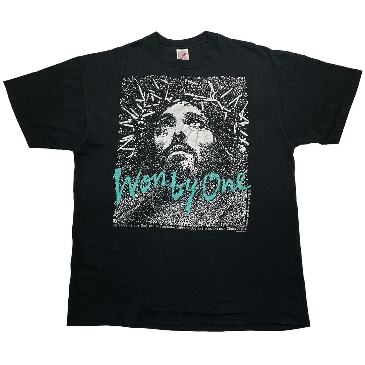 JESUS CHRIST WON BY ONE 89 JERZEES XL 6075