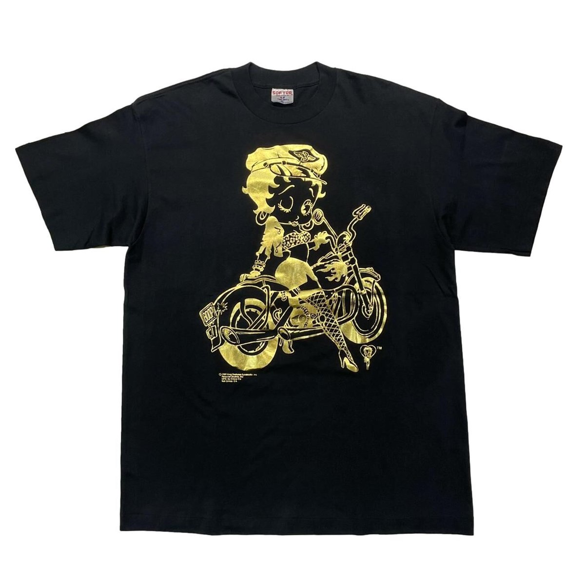 BETTY BOOP GOLD PRINT 1989 TEE SOFTEE XL 5133