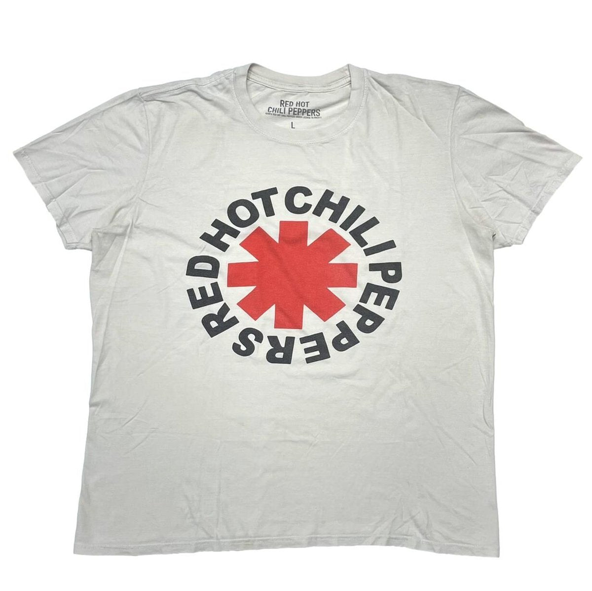 RED HOT CHILI PEPPERS LOGO TEE WHITE LARGE 8476