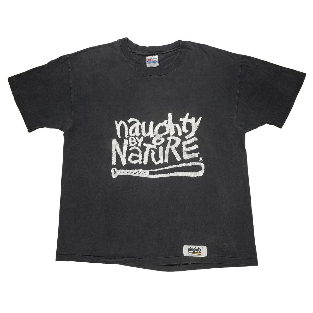 NAUGHTY BY NATURE DOUBLESIDE PRINT HANES XL 6297