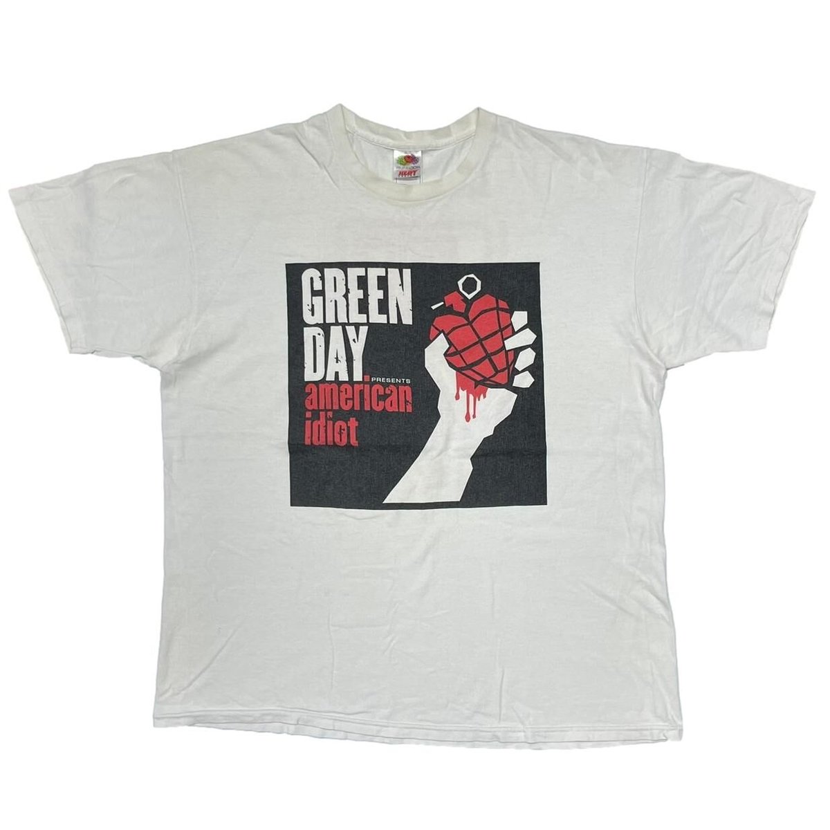 GREEN DAY AMERICAN IDIOT J&R 2004 WHITE FRUIT OF THE LOOM XL 4702