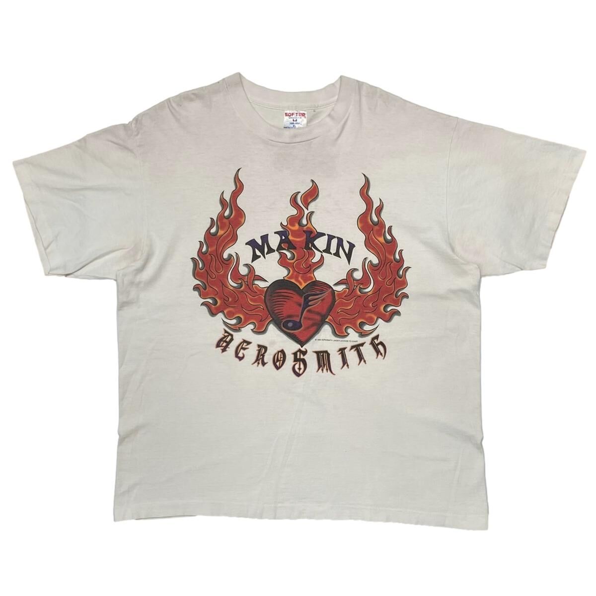 AERO SMITH 1994 MAMA KIN MA KIN WHITE SOF TEE XL 0954