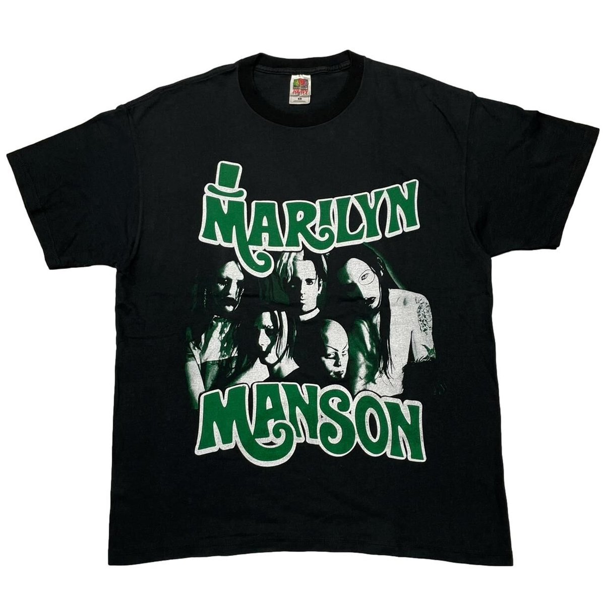 MARILYN MANSON MEMBER & HANDSIGN BOOTLEG BLACK FRUIT OF THE LOOM XL 1657