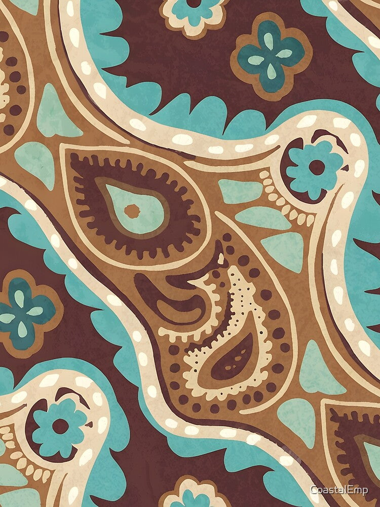 Vintage Western Paisley Bandana – Boho Cowgirl Pattern, Retro Country Style by CoastalEmp