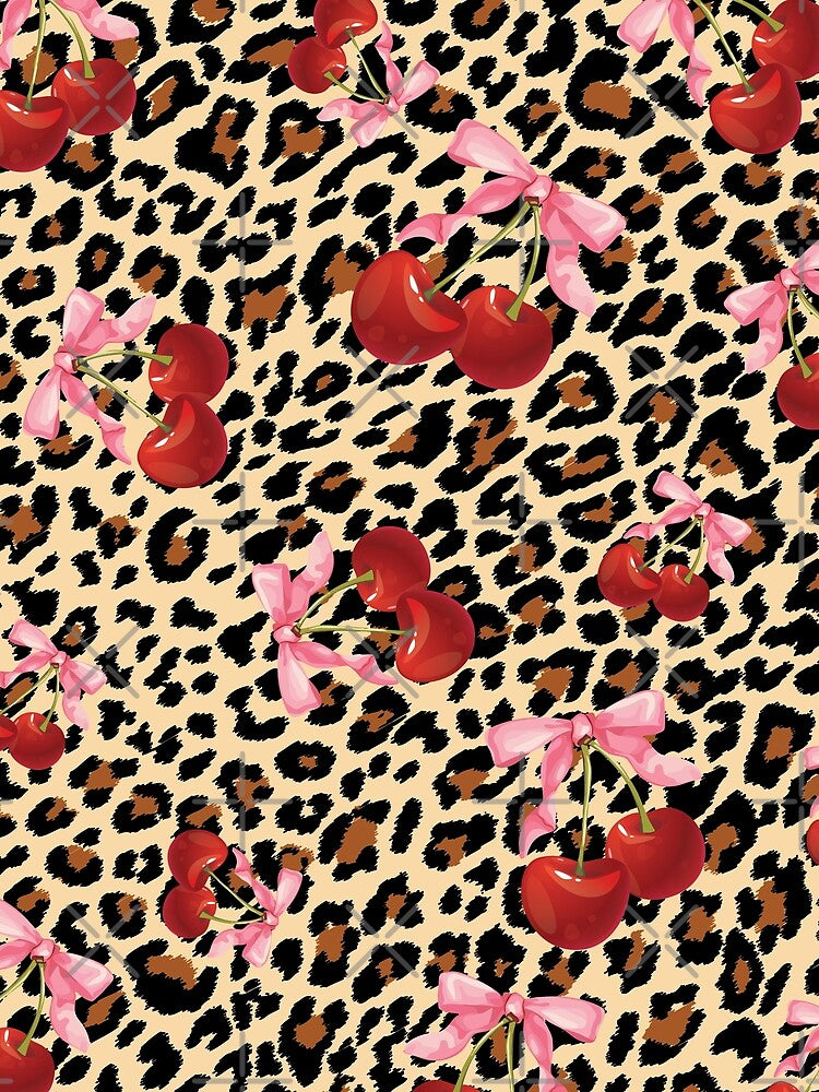 Cherry bow cheetah print by PMSNshop