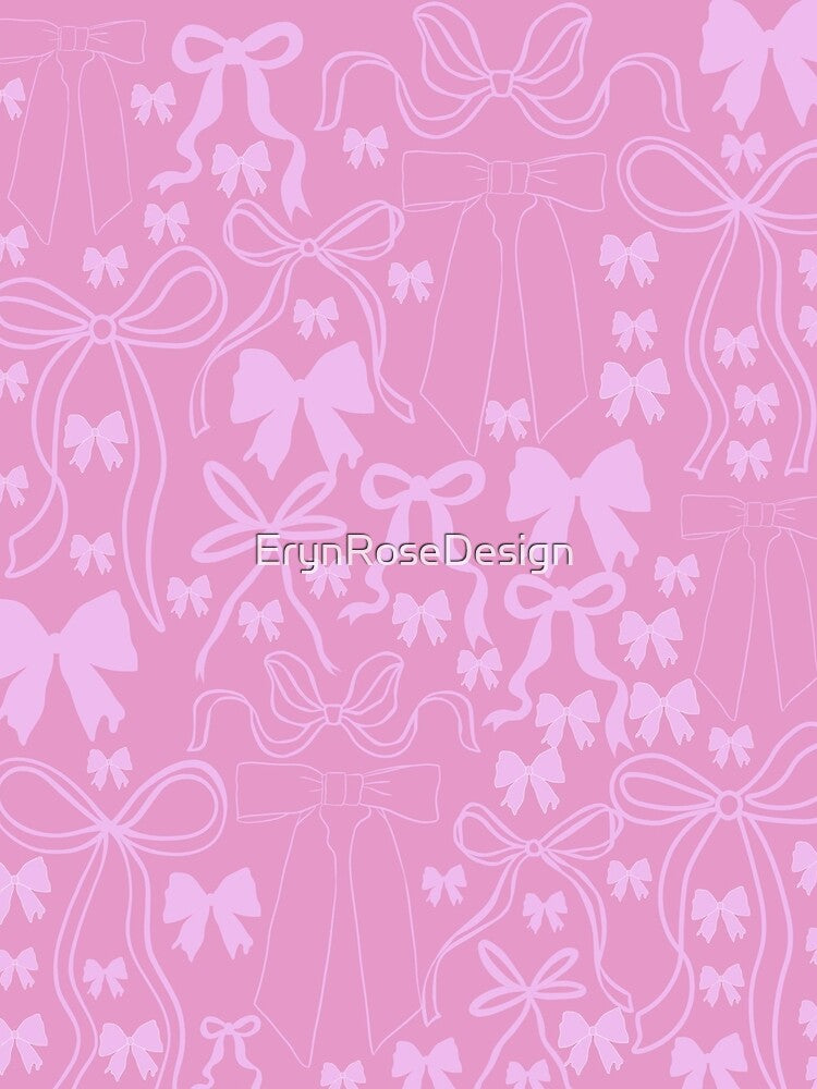 Pink Coquette Bows Pattern Girly by ErynRoseDesign