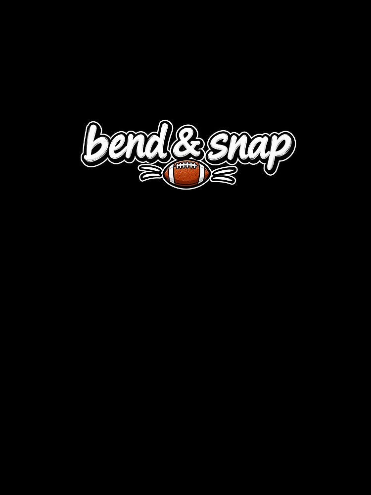 Funny Game Day Touchdown Season Cute Bend and Snap Football by InkStormPro