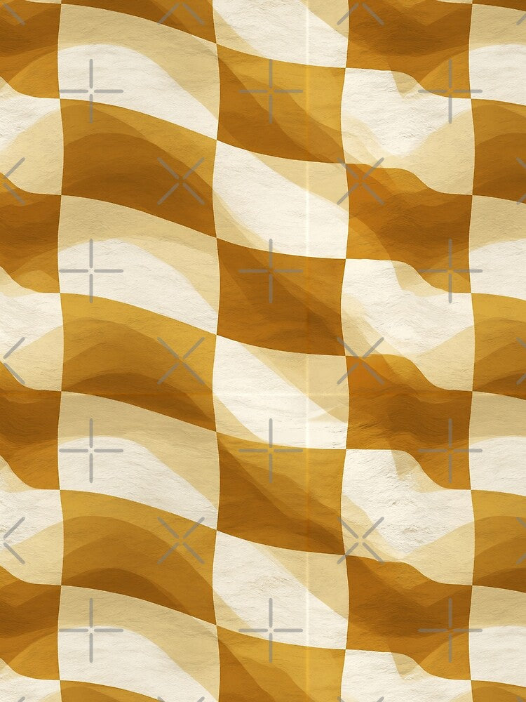 Mustard Retro Curve Pattern by Piotrek0001