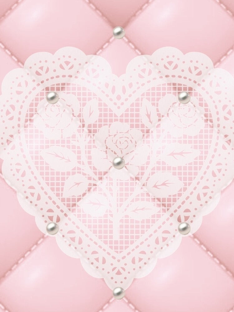 pink quilted texture with pearls and lace rose detail by meuliasshop