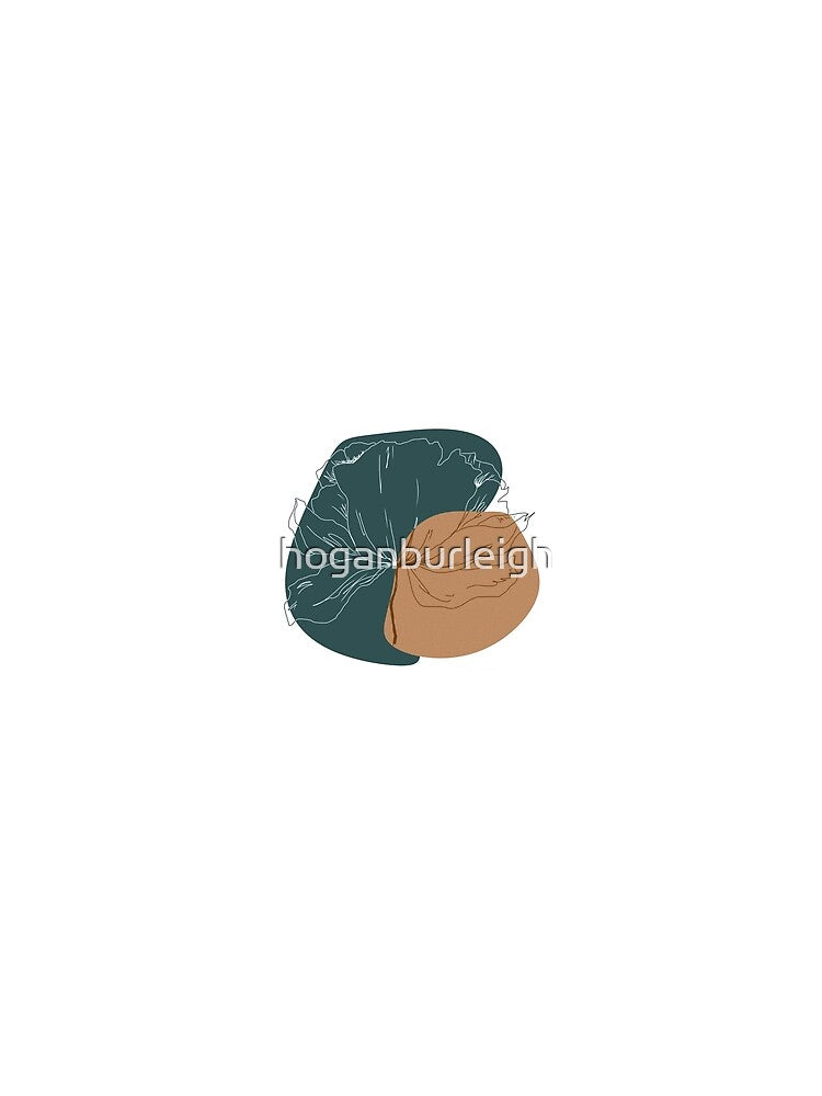 Modern Floral Lineart--Green and Neutral by hoganburleigh