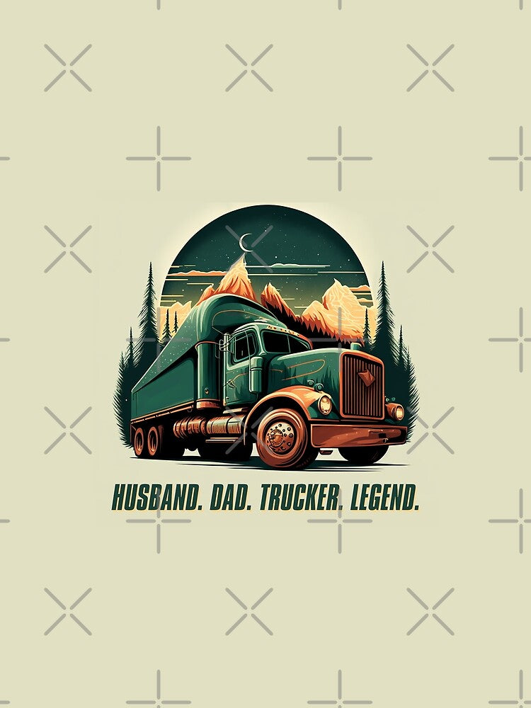 Husband Dad Trucker Legend #5 by aifuntime