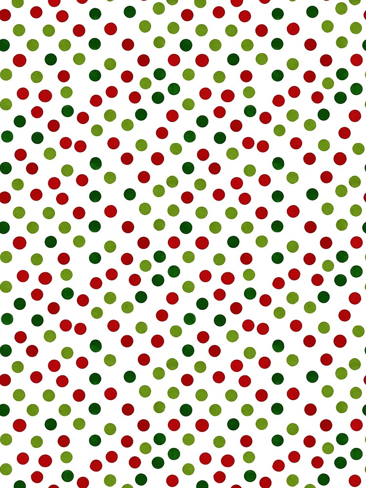 Festive Red and Green Polka Dot Phone Case Gift for Her | Holiday Dotted Pattern Tote Bag for Mom | Christmas Polka Dot Journal Gift for Student | Seasonal Red and Green Dot Blanket by VivaFy