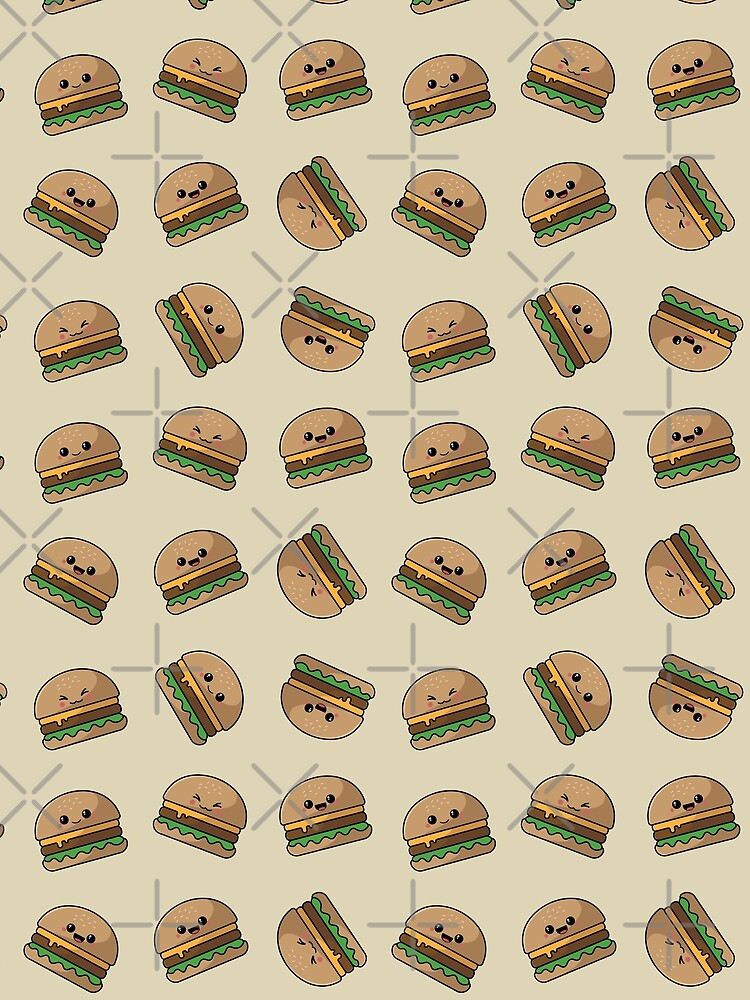 Kawaii Burgers Pattern by sasyall