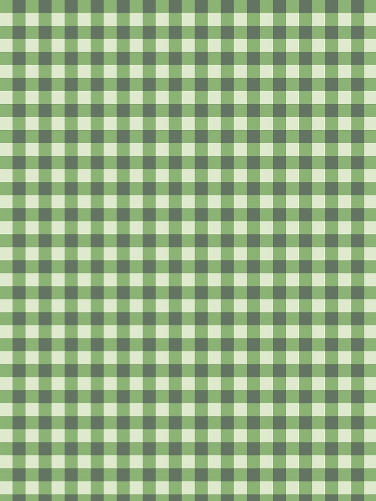 Forest and Sage Green Gingham Phone Case Gift for Her | Minimalist Green Checkered Journal for Students | Forest Green Gingham Tote Bag Gift for Mom by VivaFy