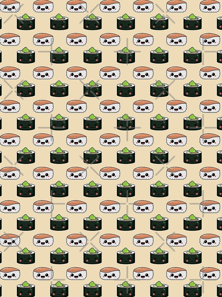 Kawaii Sushi Pattern by sasyall