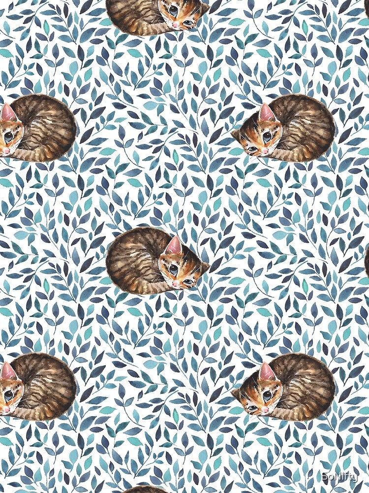 Cute Kitten Watercolor Print by SoNifty