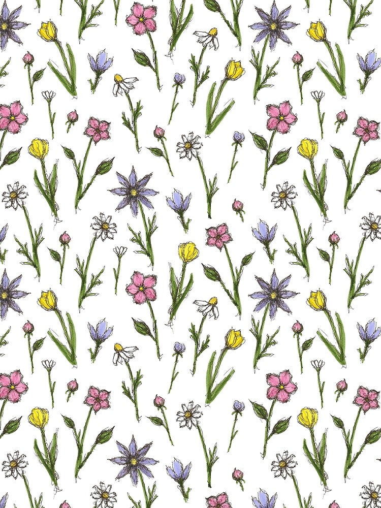 Doodle Flowers by Kathryn  Grace
