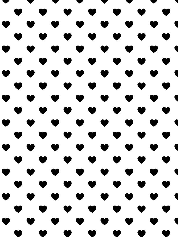 Minimalist Hearts Pattern Design Gift for Mom or Girlfriend Black Heart Motif | Cute Aesthetic Pattern Gift for Students or Best Friend Love Hearts by VivaFy