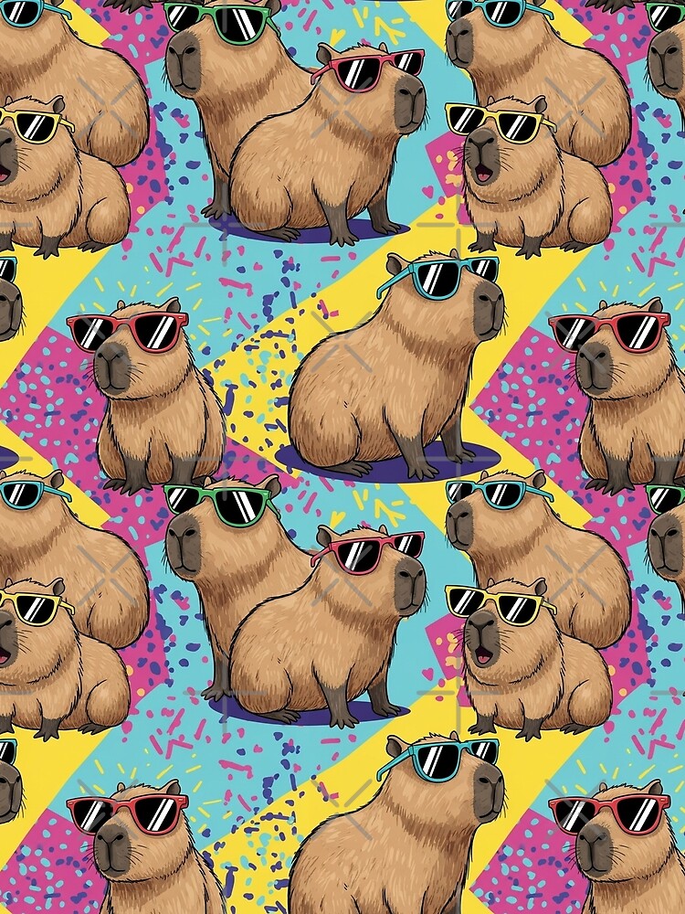 Capybara Confetti Fiesta Background by MythicPrompts