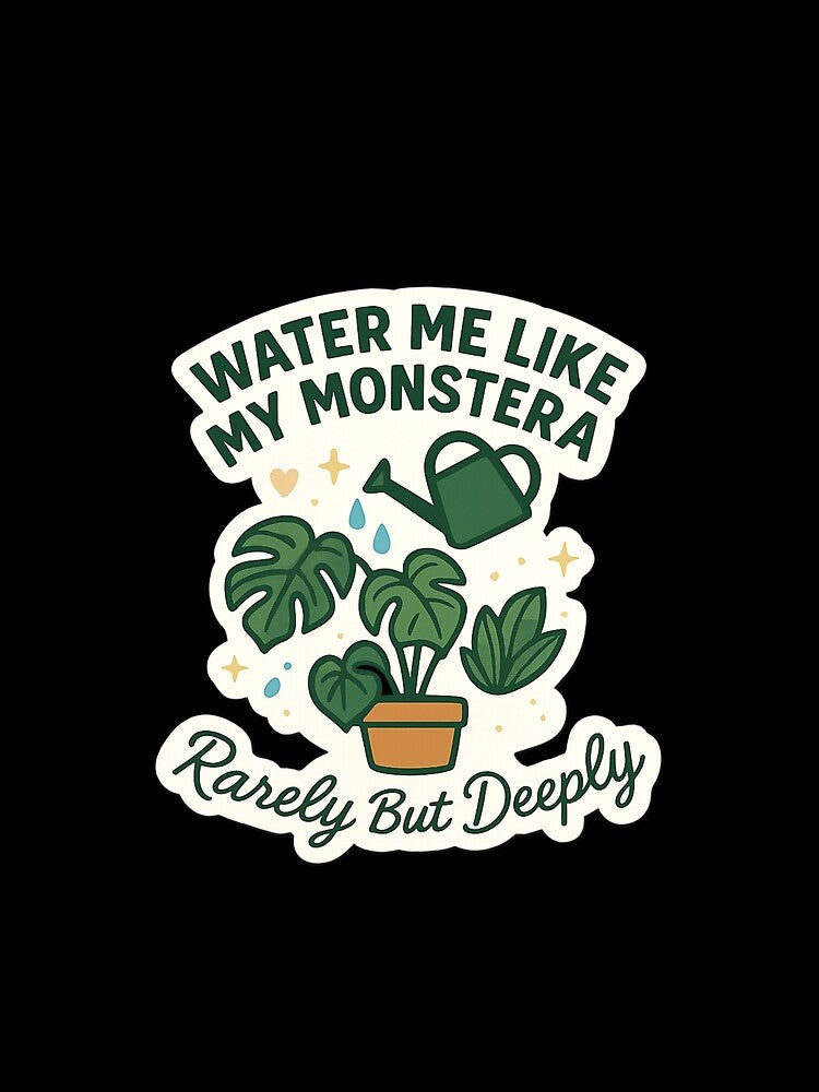 Water Me Like My Monstera Rarely But Deeply Plant Lover Tee by PunchDrop