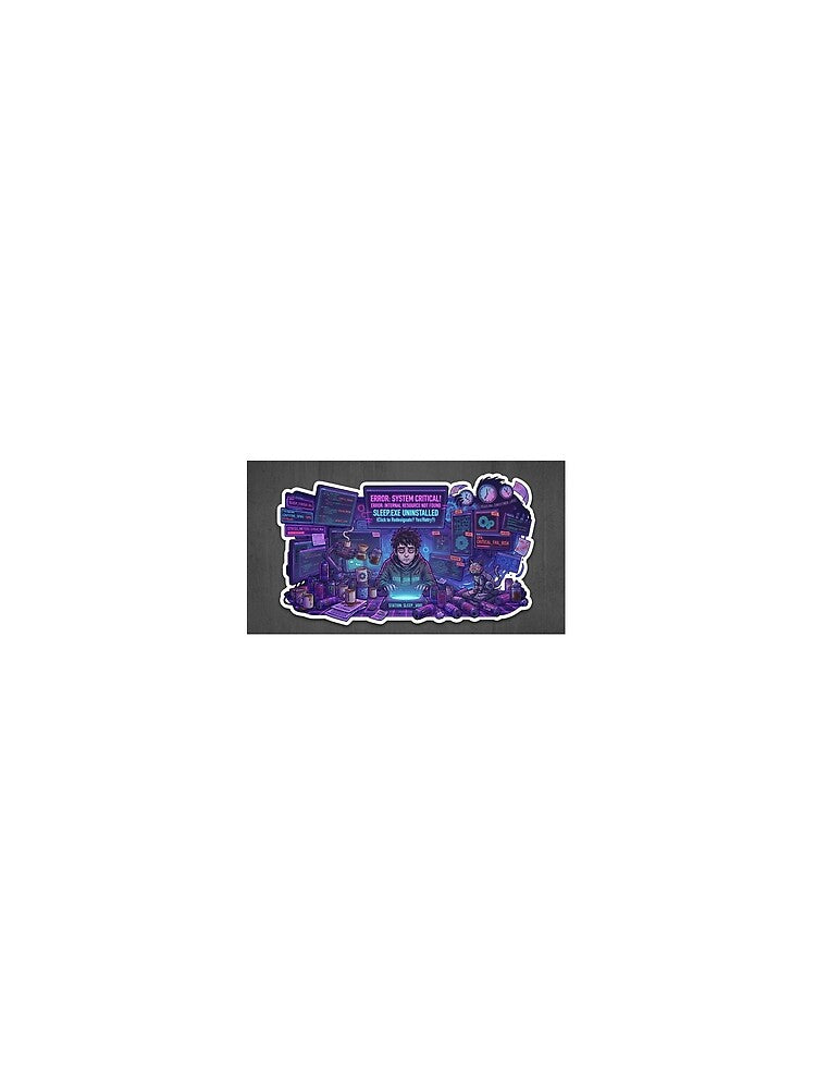 Sleep.exe Uninstalled | Funny Programmer Sticker by BrahmiArts