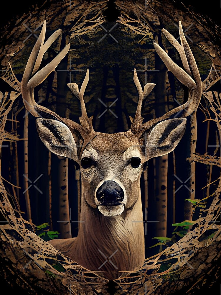 Sylvan Stag White tailed deer by mcmtdesigns
