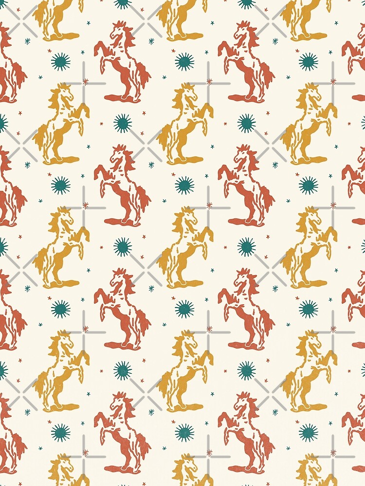 Western Horse Pattern Cowboy Ranch Aesthetic by trajeado14