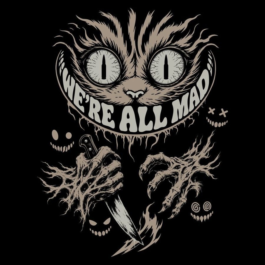 Women's We're All Mad Boyfriend Fit T-Shirt - Black