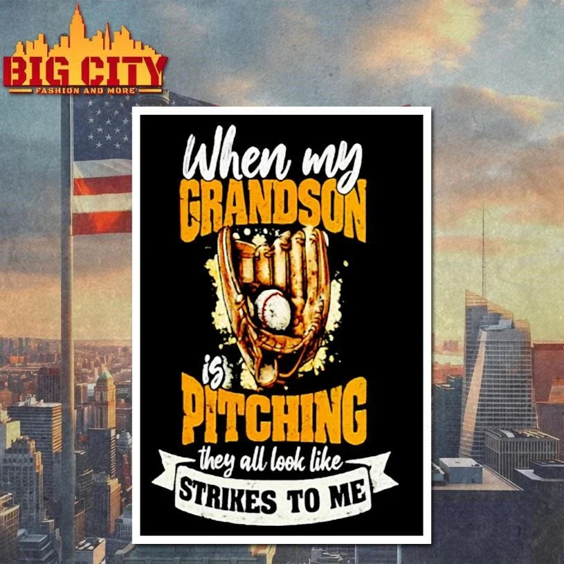 hen My Grandson Is Pitching They All Look Like Strikes To Me Shirt Unisex